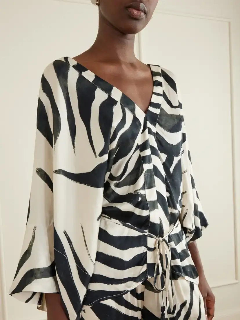 ANDRES OTALORA Desierto Vivo Printed Georgette Blouse | Thumbnail 4