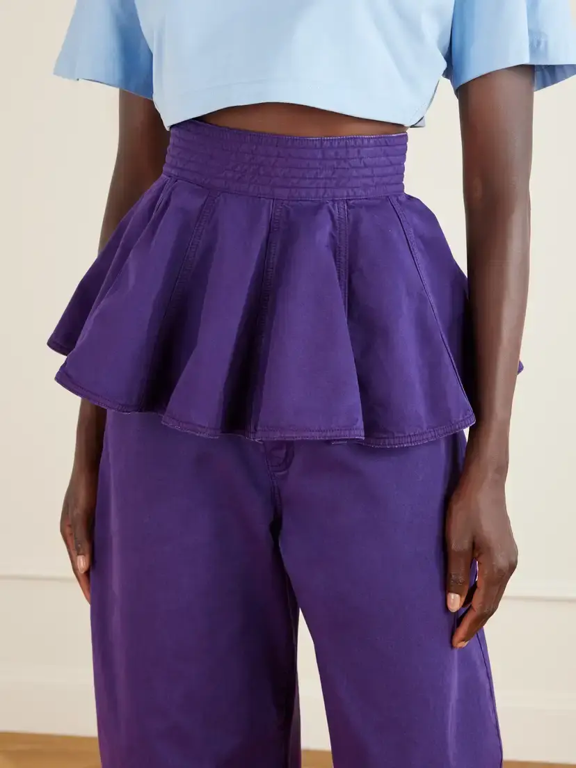 Alaïa Peplum Pleated Denim Belt | Thumbnail 2
