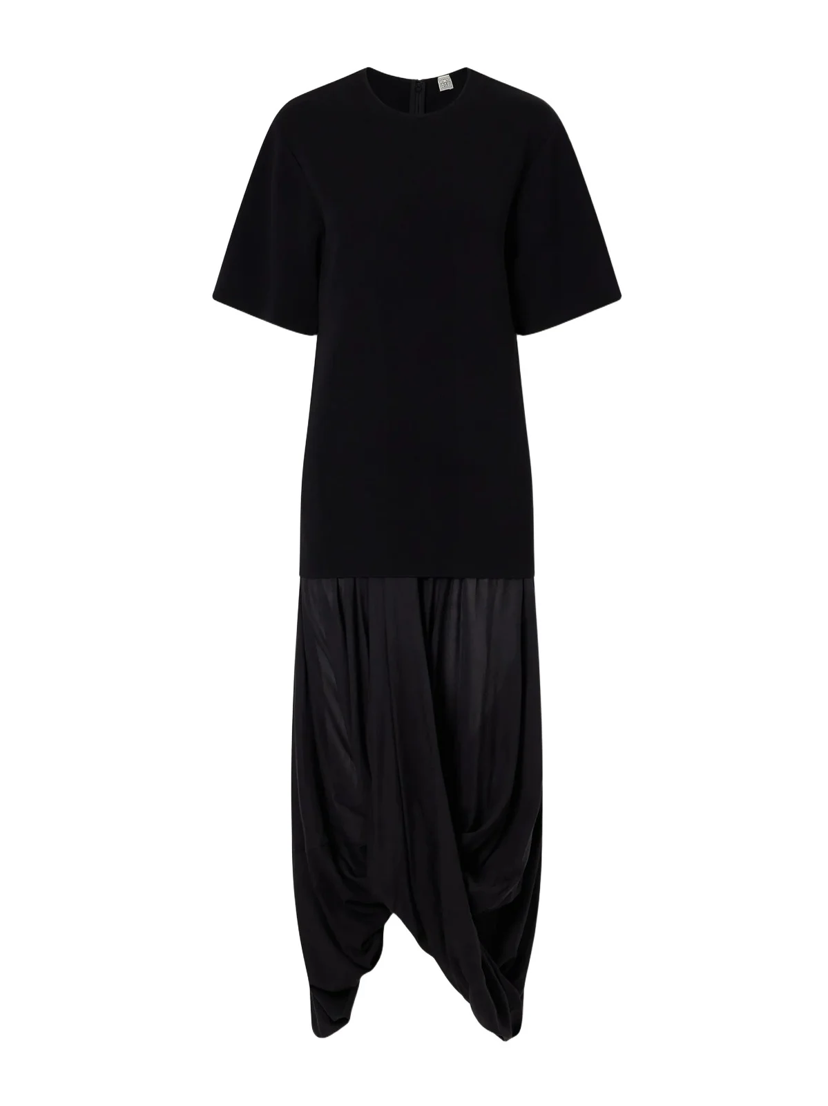 Cocoon Draped Paneled Voile Midi Dress Cocoon Draped Paneled Voile Midi Dress