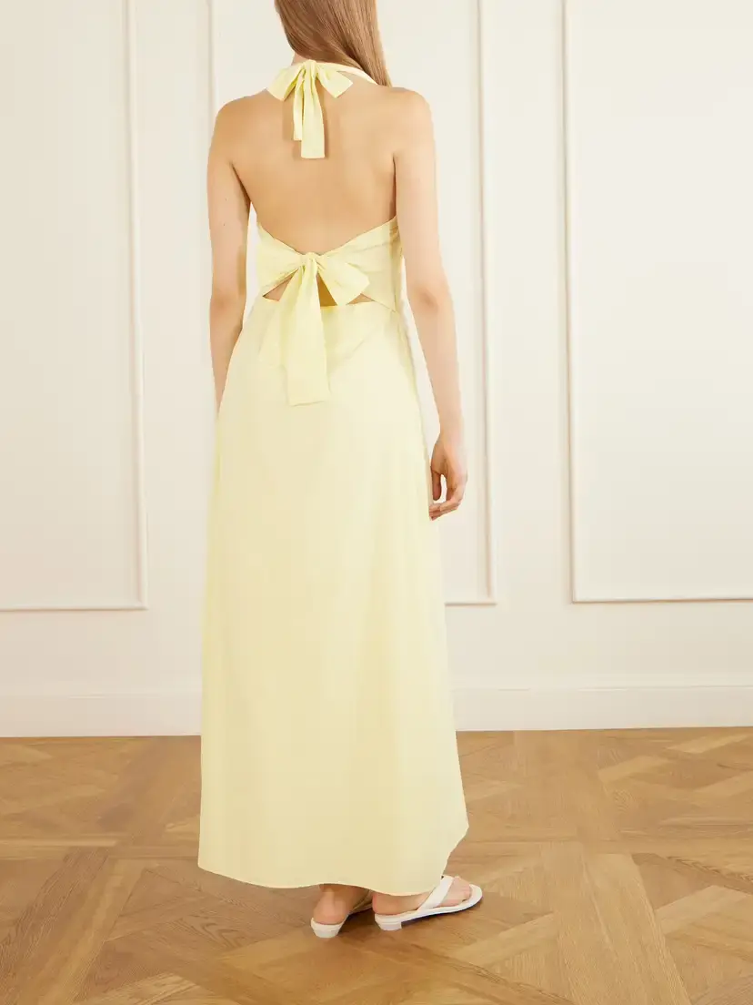 SIR. Rochelle Knotted Cotton Maxi Dress | Thumbnail 3