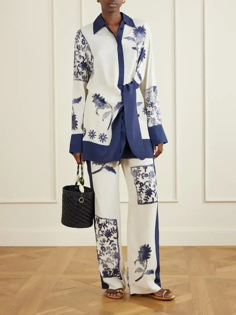 SIR. Phillipa Printed Georgette Shirt | Thumbnail 2