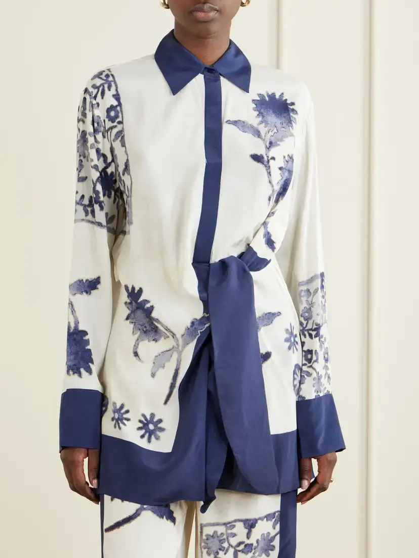 SIR. Phillipa Printed Georgette Shirt | Thumbnail 3