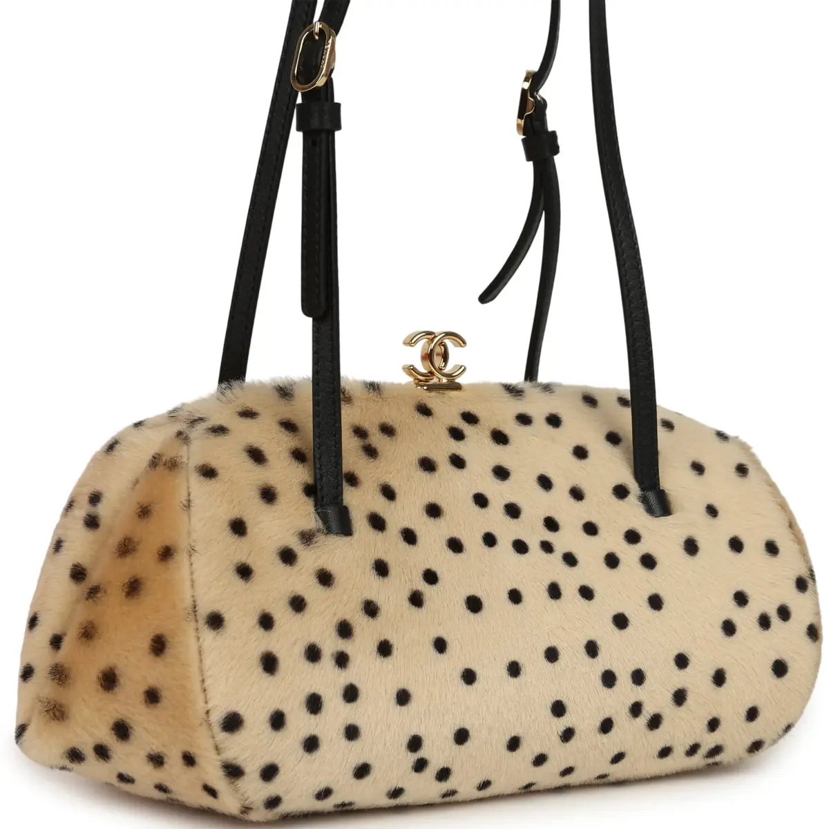 Chanel Chanel Cheetah Print Clutch with Leather Straps Light Beige Calf Hair, Black Leather Gold Hardware | Thumbnail 2 Chanel Chanel Cheetah Print Clutch with Leather Straps Light Beige Calf Hair, Black Leather Gold Hardware | Thumbnail 2
