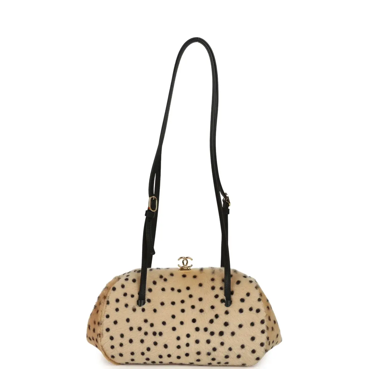 Chanel Chanel Cheetah Print Clutch with Leather Straps Light Beige Calf Hair, Black Leather Gold Hardware | Thumbnail 7 Chanel Chanel Cheetah Print Clutch with Leather Straps Light Beige Calf Hair, Black Leather Gold Hardware | Thumbnail 7