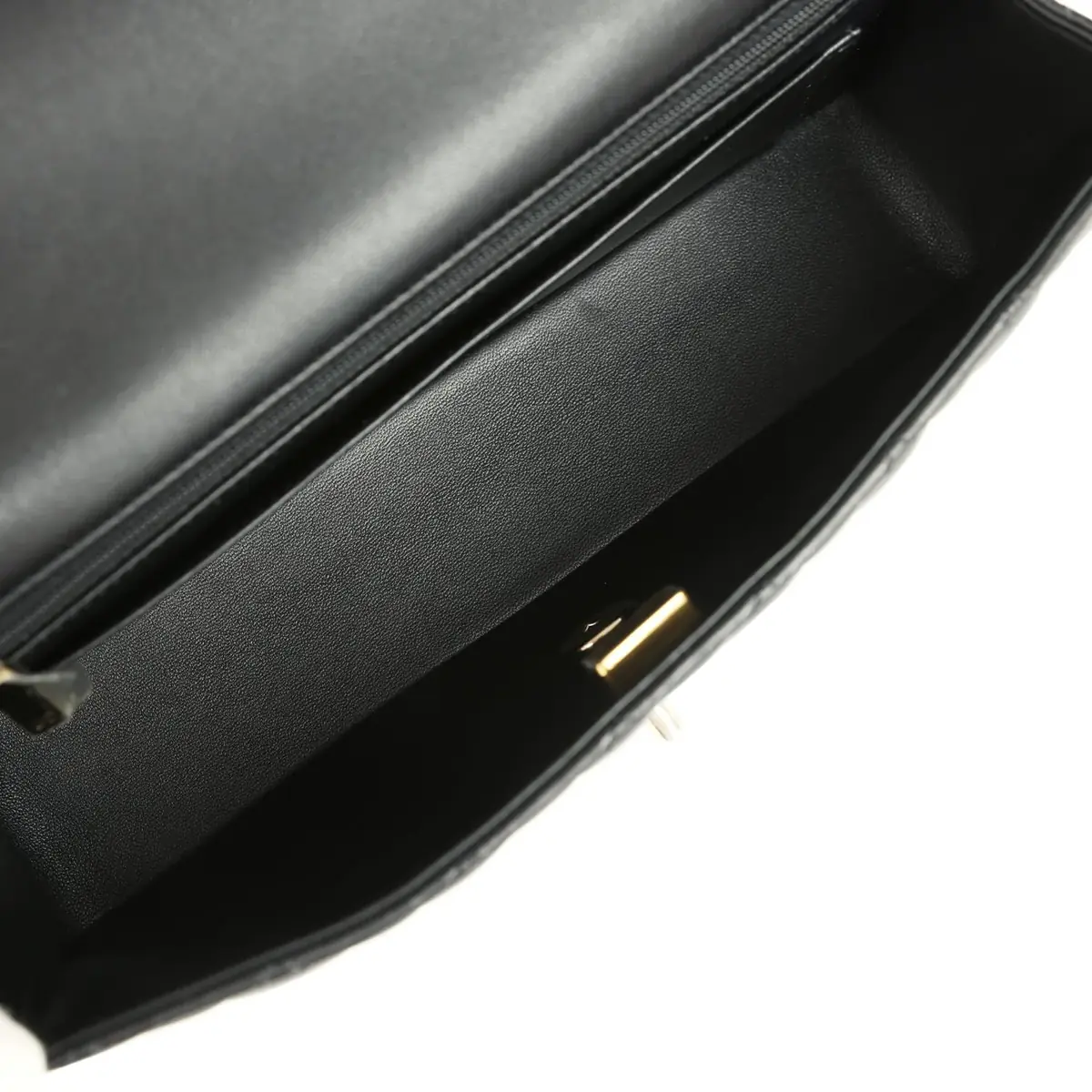 Chanel Chanel Classic Top Handle Long Flap Bag Black Lambskin Light Gold Hardware | Thumbnail 8 Chanel Chanel Classic Top Handle Long Flap Bag Black Lambskin Light Gold Hardware | Thumbnail 8