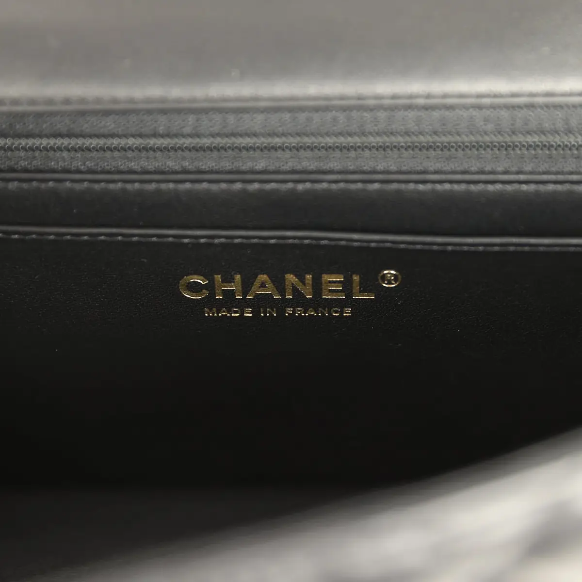Chanel Chanel Classic Top Handle Long Flap Bag Black Lambskin Light Gold Hardware | Thumbnail 9 Chanel Chanel Classic Top Handle Long Flap Bag Black Lambskin Light Gold Hardware | Thumbnail 9