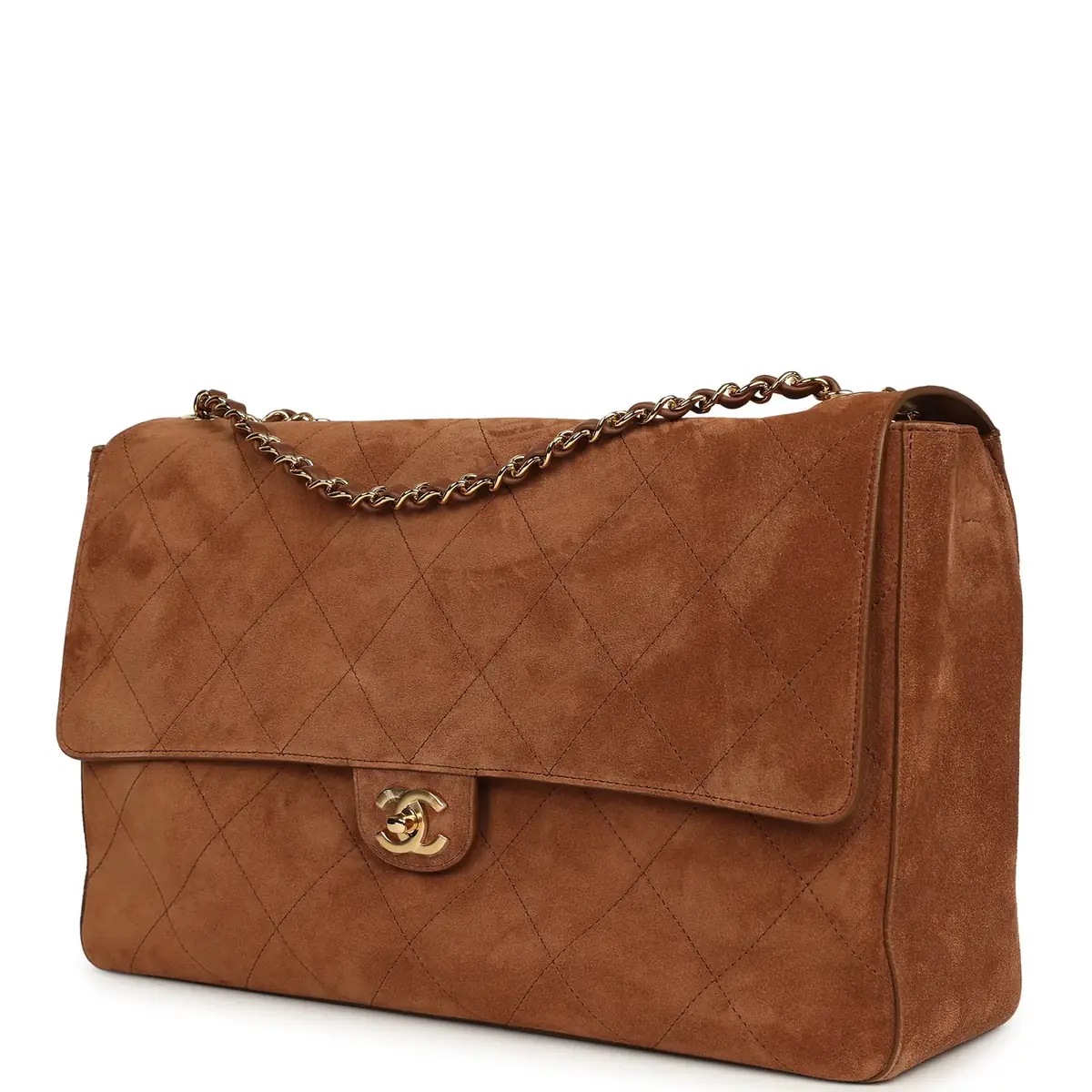 Chanel Chanel Maxi "Souplissimo" Large Flap Bag Camel Suede Gold Hardware | Thumbnail 5 Chanel Chanel Maxi "Souplissimo" Large Flap Bag Camel Suede Gold Hardware | Thumbnail 5
