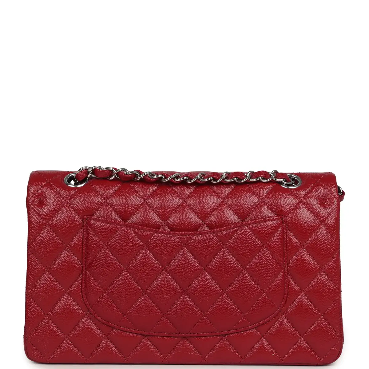 Chanel Chanel Medium Classic Double Flap Bag Red Caviar Silver Hardware | Thumbnail 4 Chanel Chanel Medium Classic Double Flap Bag Red Caviar Silver Hardware | Thumbnail 4