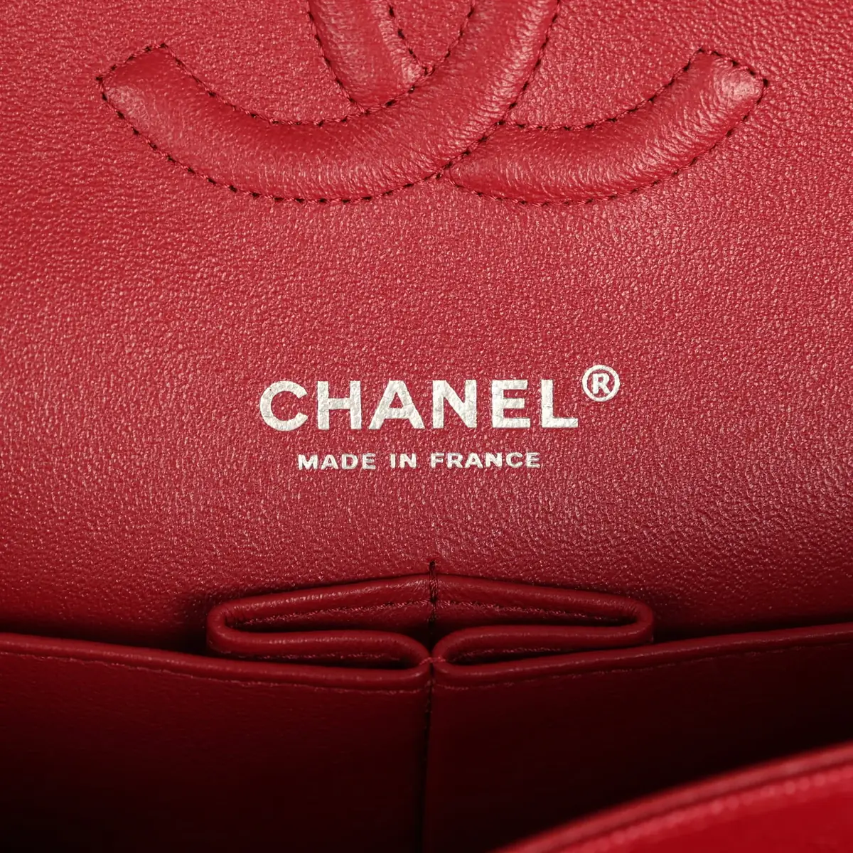 Chanel Chanel Medium Classic Double Flap Bag Red Caviar Silver Hardware | Thumbnail 8 Chanel Chanel Medium Classic Double Flap Bag Red Caviar Silver Hardware | Thumbnail 8