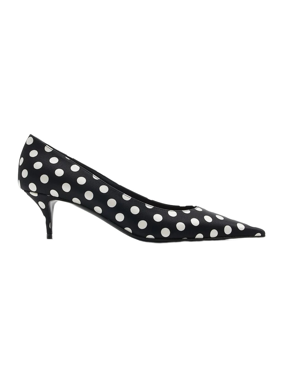 Amina Muaddi Barbara Polka-Dot Satin Pumps