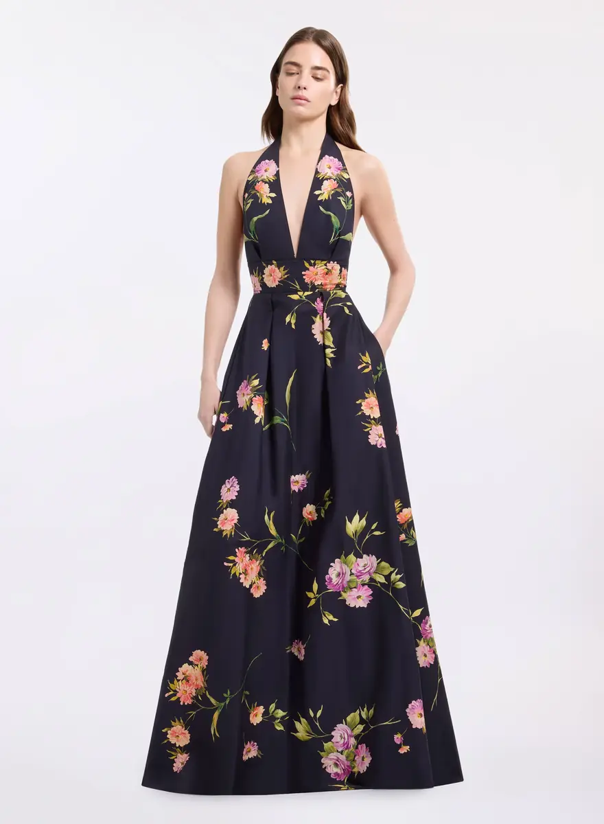 Elie Saab Printed Cotton Long Dress | Thumbnail 2 Elie Saab Printed Cotton Long Dress | Thumbnail 2