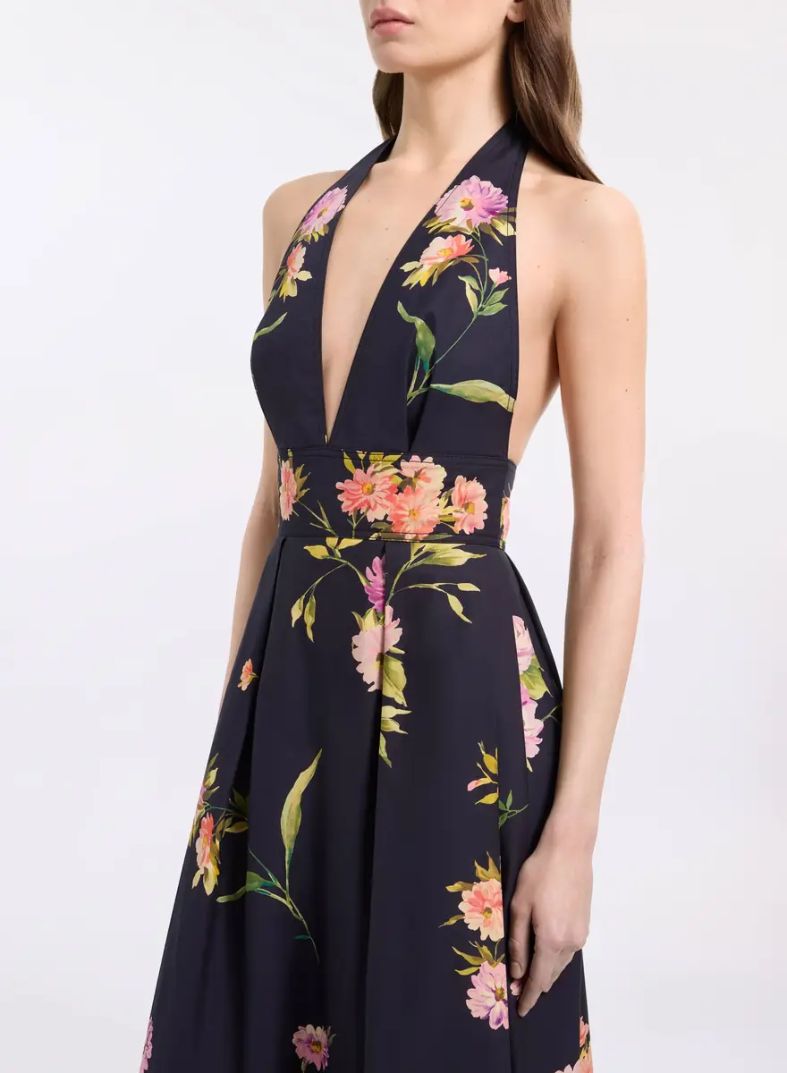 Elie Saab Printed Cotton Long Dress | Thumbnail 4 Elie Saab Printed Cotton Long Dress | Thumbnail 4