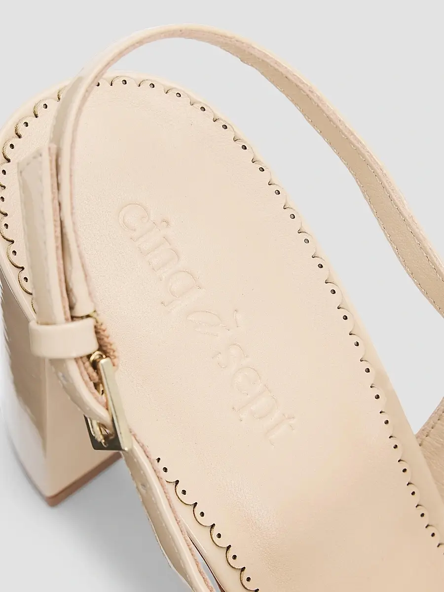Cinq à Sept Women's Lola 80MM Patent Leather Slingback Pumps | Thumbnail 5 Cinq à Sept Women's Lola 80MM Patent Leather Slingback Pumps | Thumbnail 5