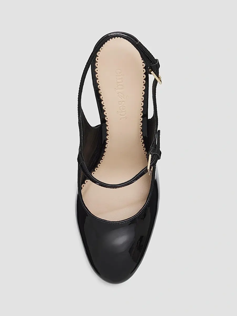 Cinq à Sept Women's Lola 80MM Patent Leather Slingback Pumps | Thumbnail 4