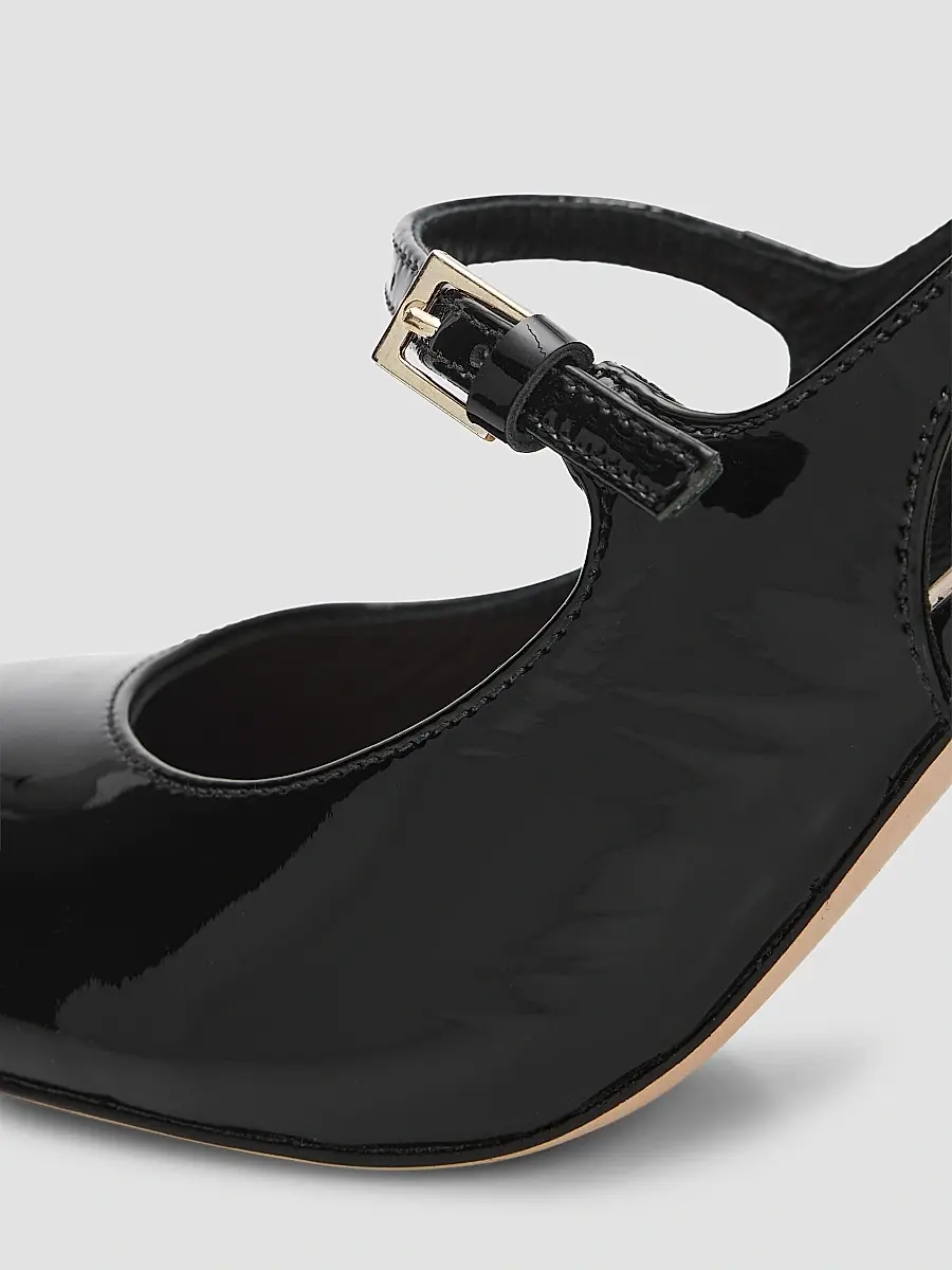 Cinq à Sept Women's Lola 80MM Patent Leather Slingback Pumps | Thumbnail 5