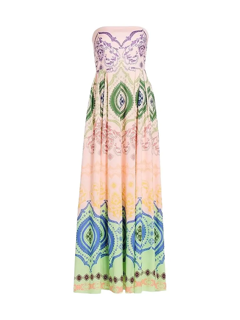 Misa Los Angeles Women's Maddie Printed A-Line Maxi Dress - Rainbow Ceramic - Size XL | Image 1 Misa Los Angeles Women's Maddie Printed A-Line Maxi Dress - Rainbow Ceramic - Size XL | Image 1