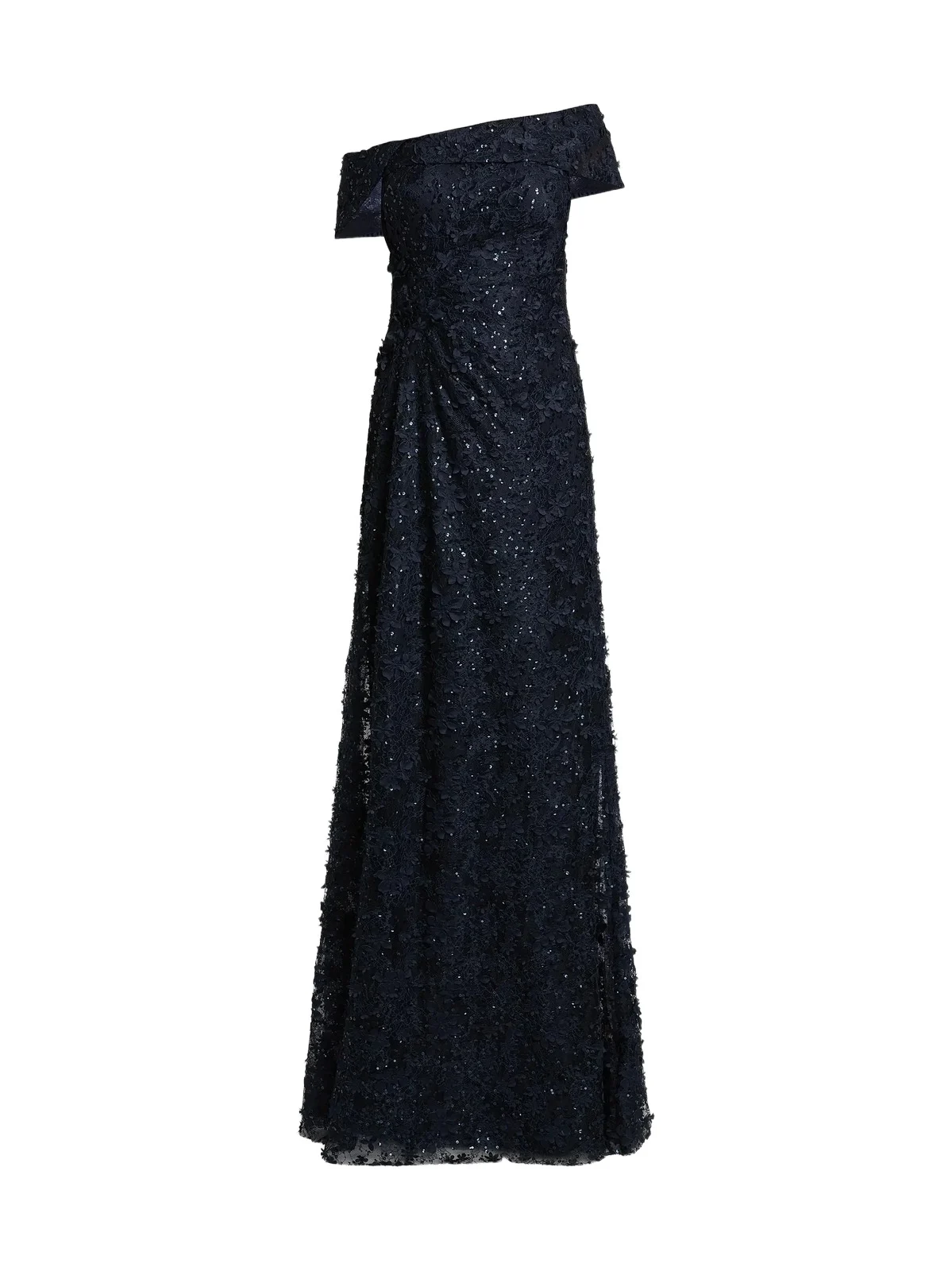 Women's Sequined 3D Lace Off-the-Shoulder Gown Women's Sequined 3D Lace Off-the-Shoulder Gown