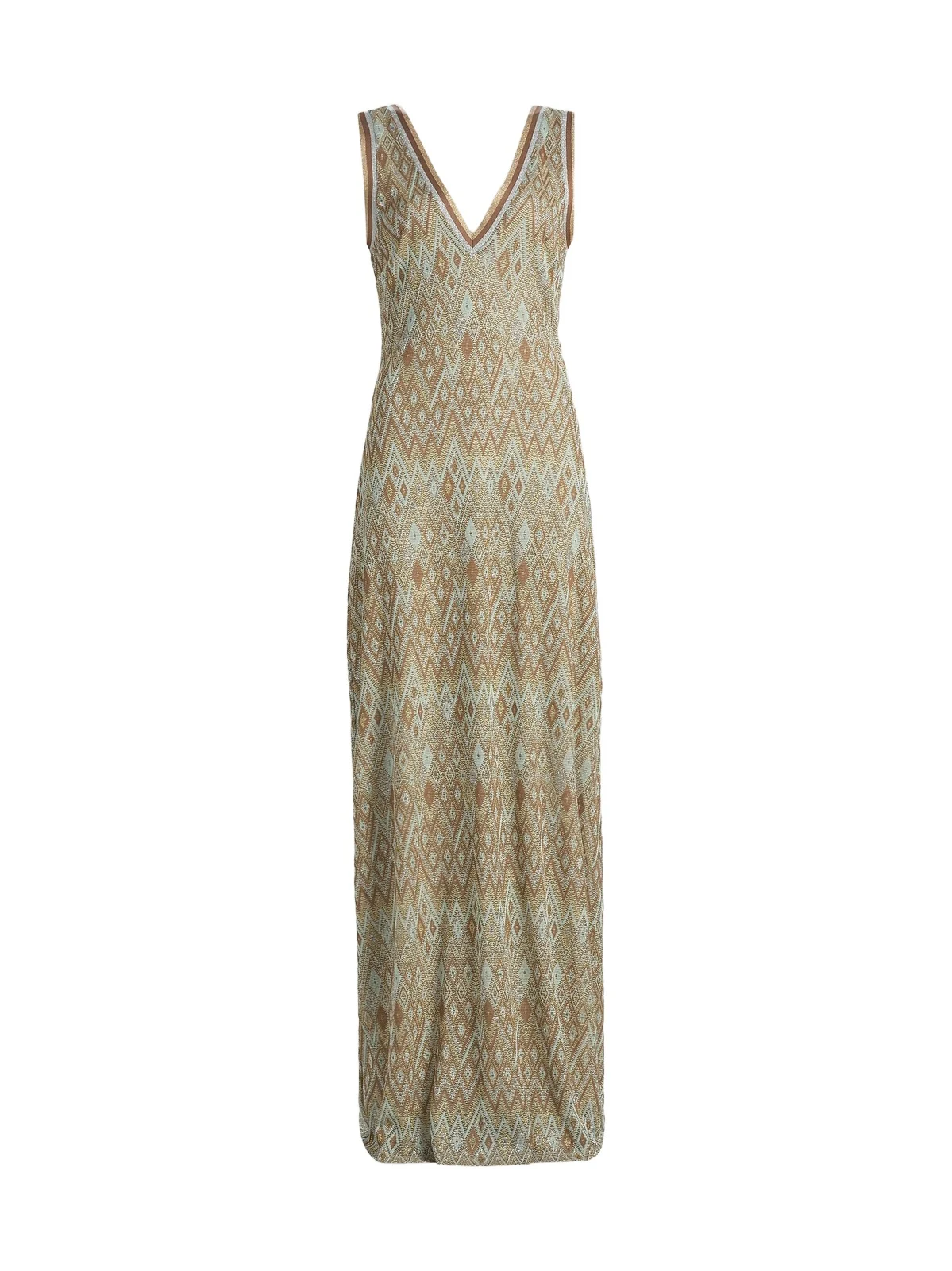 Women's Reese Metallic Geometric Knit Maxi Dress