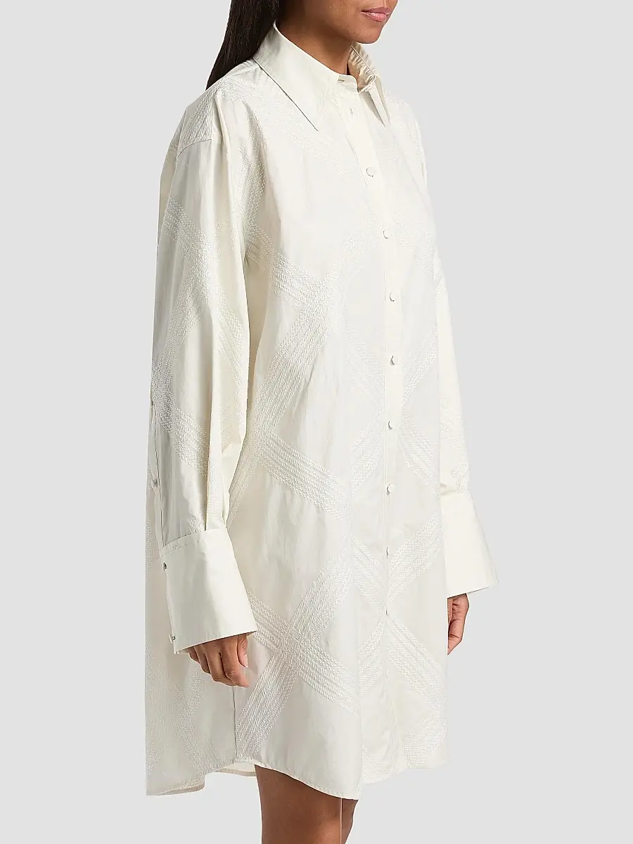 Derek Lam Women's Piper Embroidered Shirtdress | Thumbnail 4 Derek Lam Women's Piper Embroidered Shirtdress | Thumbnail 4