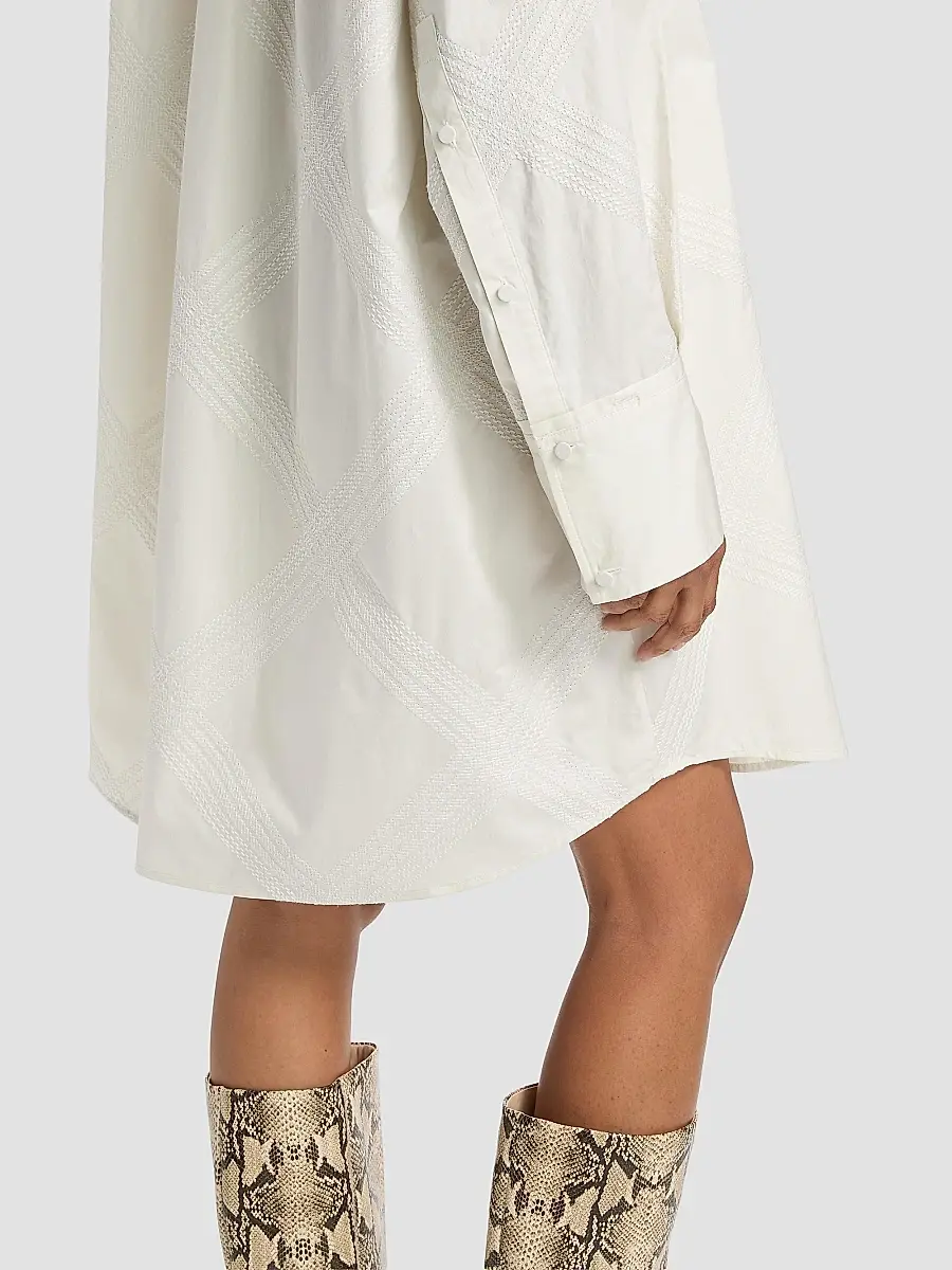Derek Lam Women's Piper Embroidered Shirtdress | Thumbnail 6 Derek Lam Women's Piper Embroidered Shirtdress | Thumbnail 6