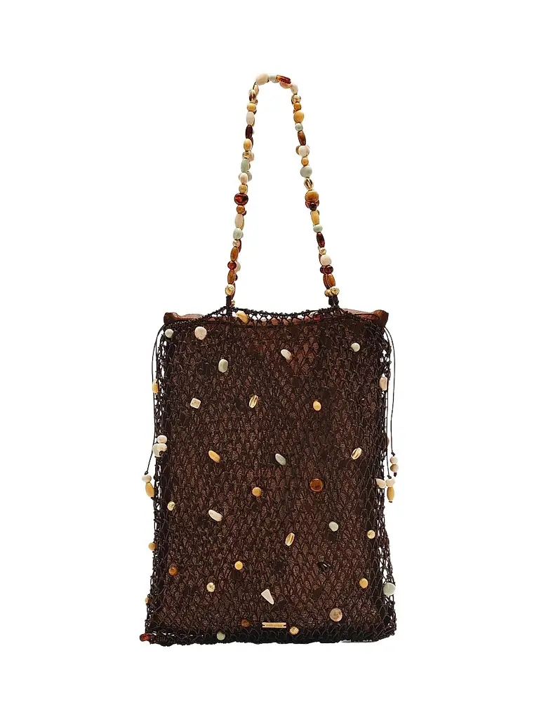 Cult Gaia Women's Mercier Beaded Leather Tote Bag | Image 1 Cult Gaia Women's Mercier Beaded Leather Tote Bag | Image 1
