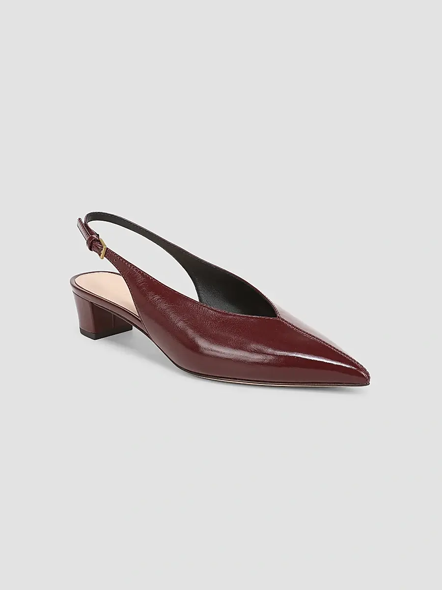 Veronica Beard Women's Pamela 35MM Leather Slingback Pumps | Thumbnail 2 Veronica Beard Women's Pamela 35MM Leather Slingback Pumps | Thumbnail 2
