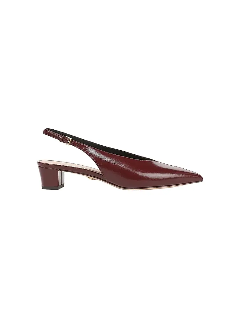 Veronica Beard Women's Pamela Leather Slingback Pumps - Burgundy - Size 11 | Image 1 Veronica Beard Women's Pamela Leather Slingback Pumps - Burgundy - Size 11 | Image 1
