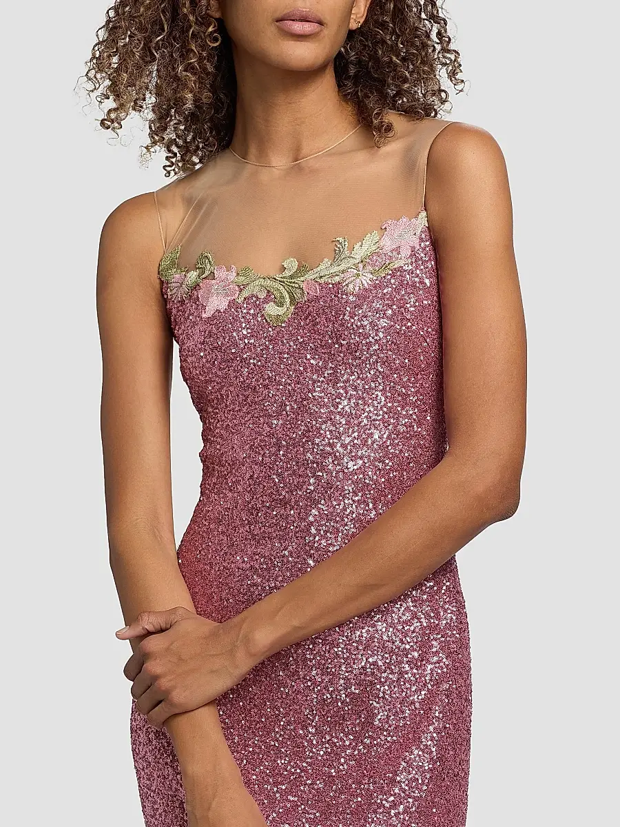 Naeem Khan Women's Floral-Appliquéd Sequined Gown | Thumbnail 6 Naeem Khan Women's Floral-Appliquéd Sequined Gown | Thumbnail 6