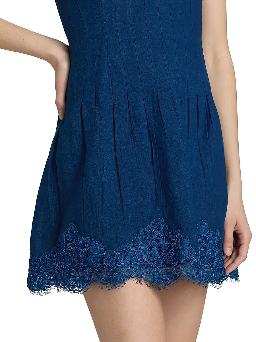 Cami NYC Women's Belinda Strapless Lace-Trimmed Linen Minidress | Thumbnail 6 Cami NYC Women's Belinda Strapless Lace-Trimmed Linen Minidress | Thumbnail 6