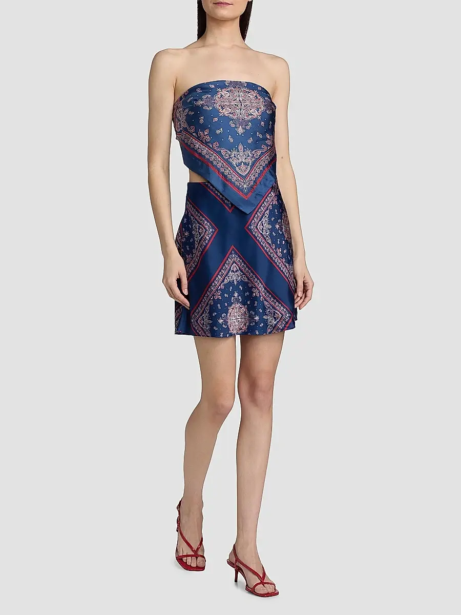 Cami NYC Women's Aviva Paisley-Print Silk Miniskirt | Thumbnail 2 Cami NYC Women's Aviva Paisley-Print Silk Miniskirt | Thumbnail 2