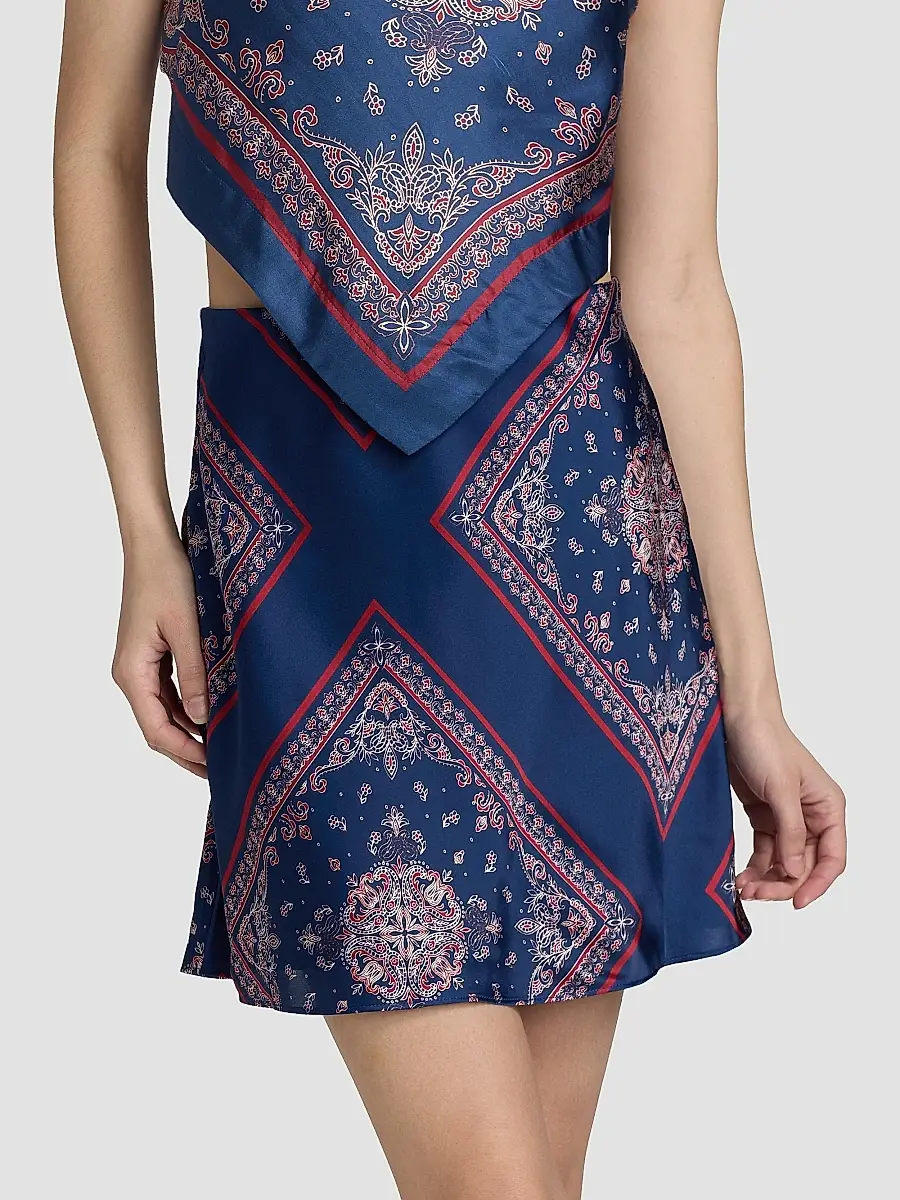 Cami NYC Women's Aviva Paisley-Print Silk Miniskirt | Thumbnail 3 Cami NYC Women's Aviva Paisley-Print Silk Miniskirt | Thumbnail 3