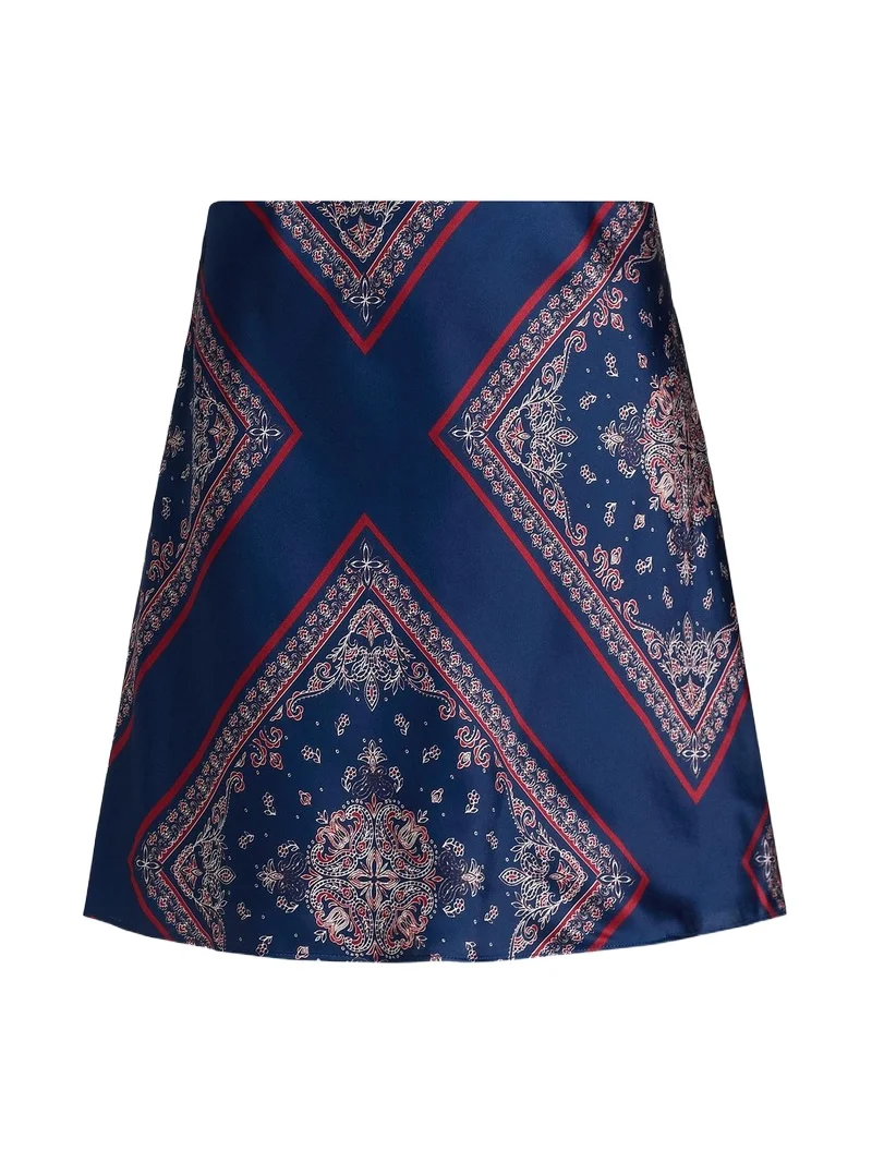 Women's Aviva Paisley-Print Silk Miniskirt Women's Aviva Paisley-Print Silk Miniskirt