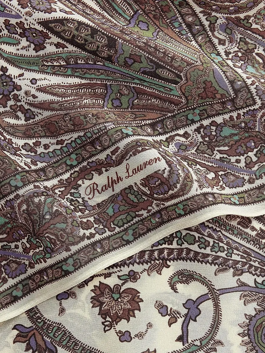Ralph Lauren Collection Women's Paisley Silk Scarf | Thumbnail 4 Ralph Lauren Collection Women's Paisley Silk Scarf | Thumbnail 4
