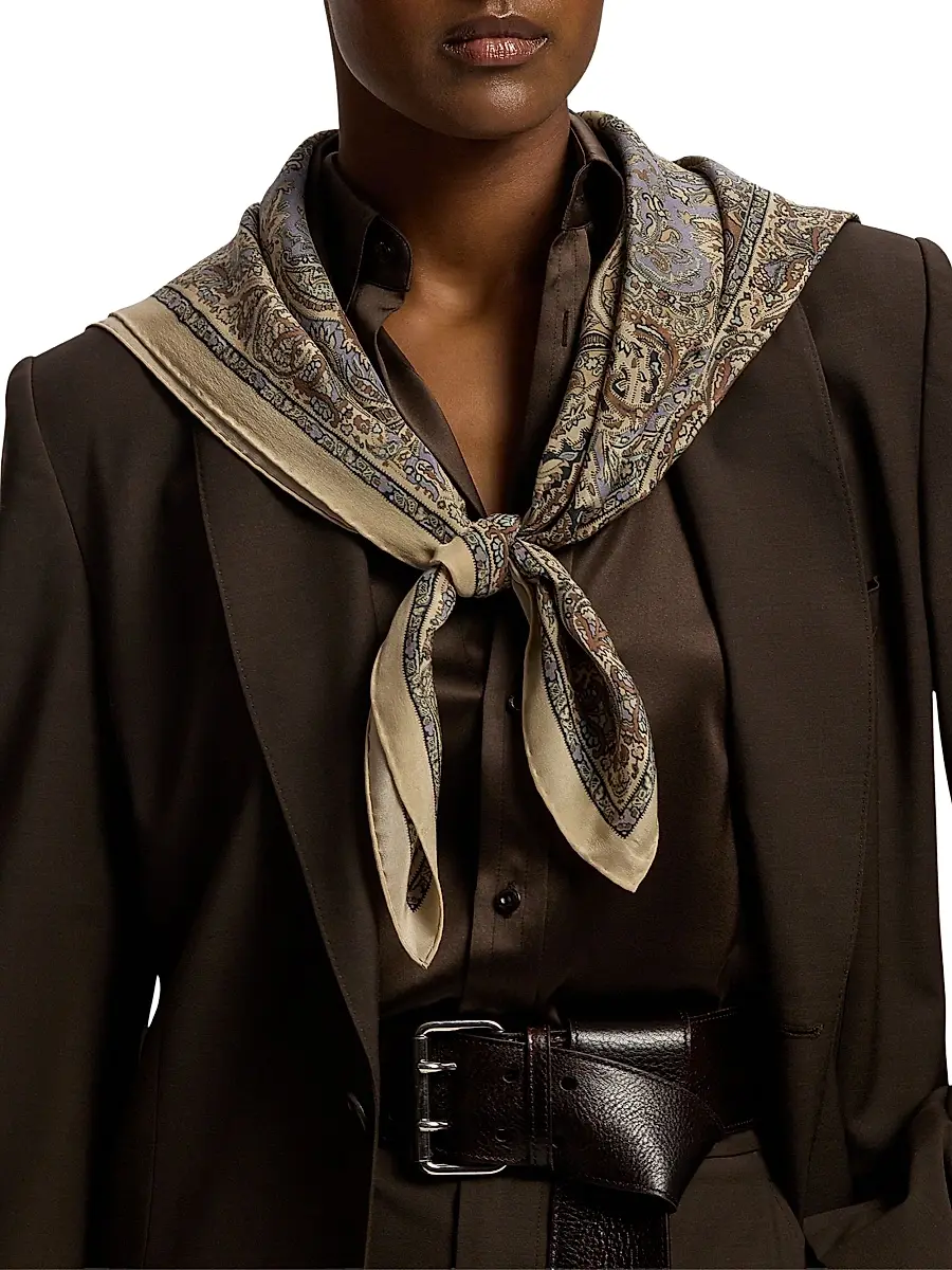 Ralph Lauren Collection Women's Paisley Silk Scarf | Thumbnail 3 Ralph Lauren Collection Women's Paisley Silk Scarf | Thumbnail 3