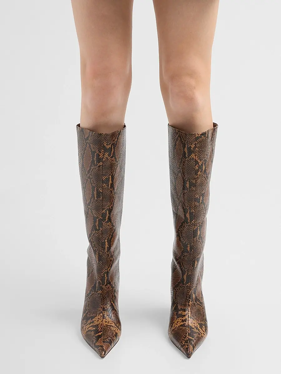 Schutz Women's Lexi 75MM Snakeskin Print Mid Boots | Thumbnail 2 Schutz Women's Lexi 75MM Snakeskin Print Mid Boots | Thumbnail 2