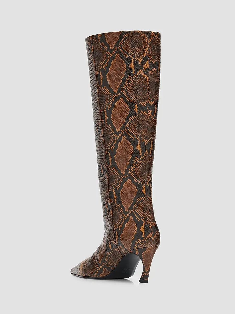 Schutz Women's Lexi 75MM Snakeskin Print Mid Boots | Thumbnail 4 Schutz Women's Lexi 75MM Snakeskin Print Mid Boots | Thumbnail 4