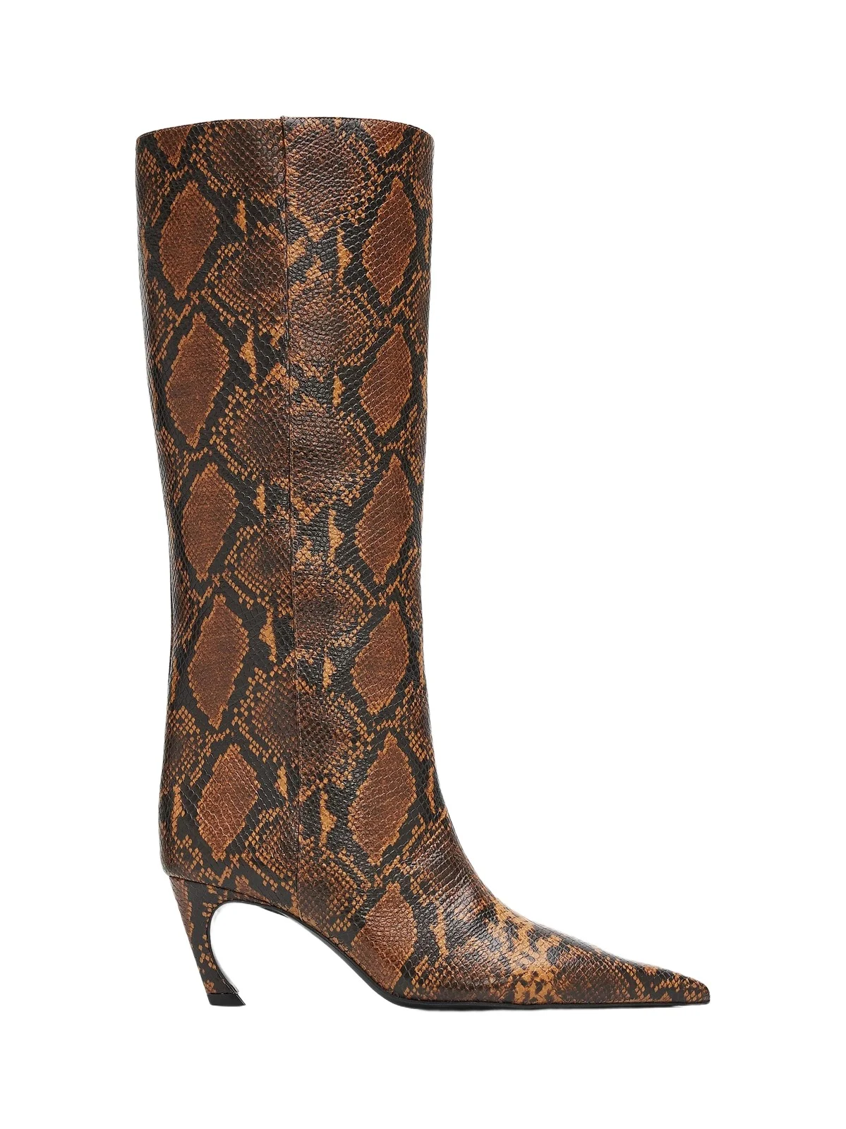 Women's Lexi 75MM Snakeskin Print Mid Boots