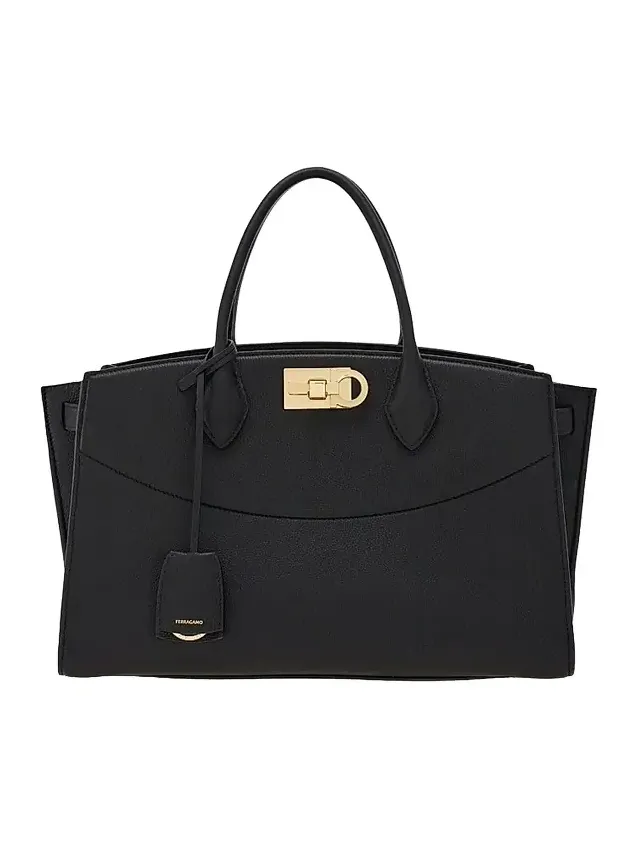 Women's New Studio Soft Large Leather Top Handle Bag Women's New Studio Soft Large Leather Top Handle Bag