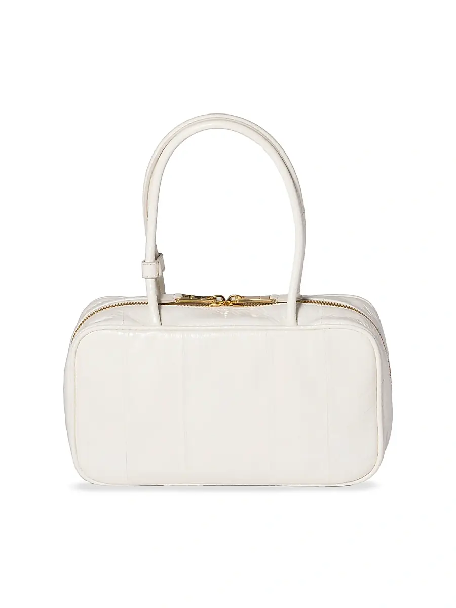 Miu Miu Women's Beau Ayers Leather Top Handle Bag - White | Thumbnail 3 Miu Miu Women's Beau Ayers Leather Top Handle Bag - White | Thumbnail 3
