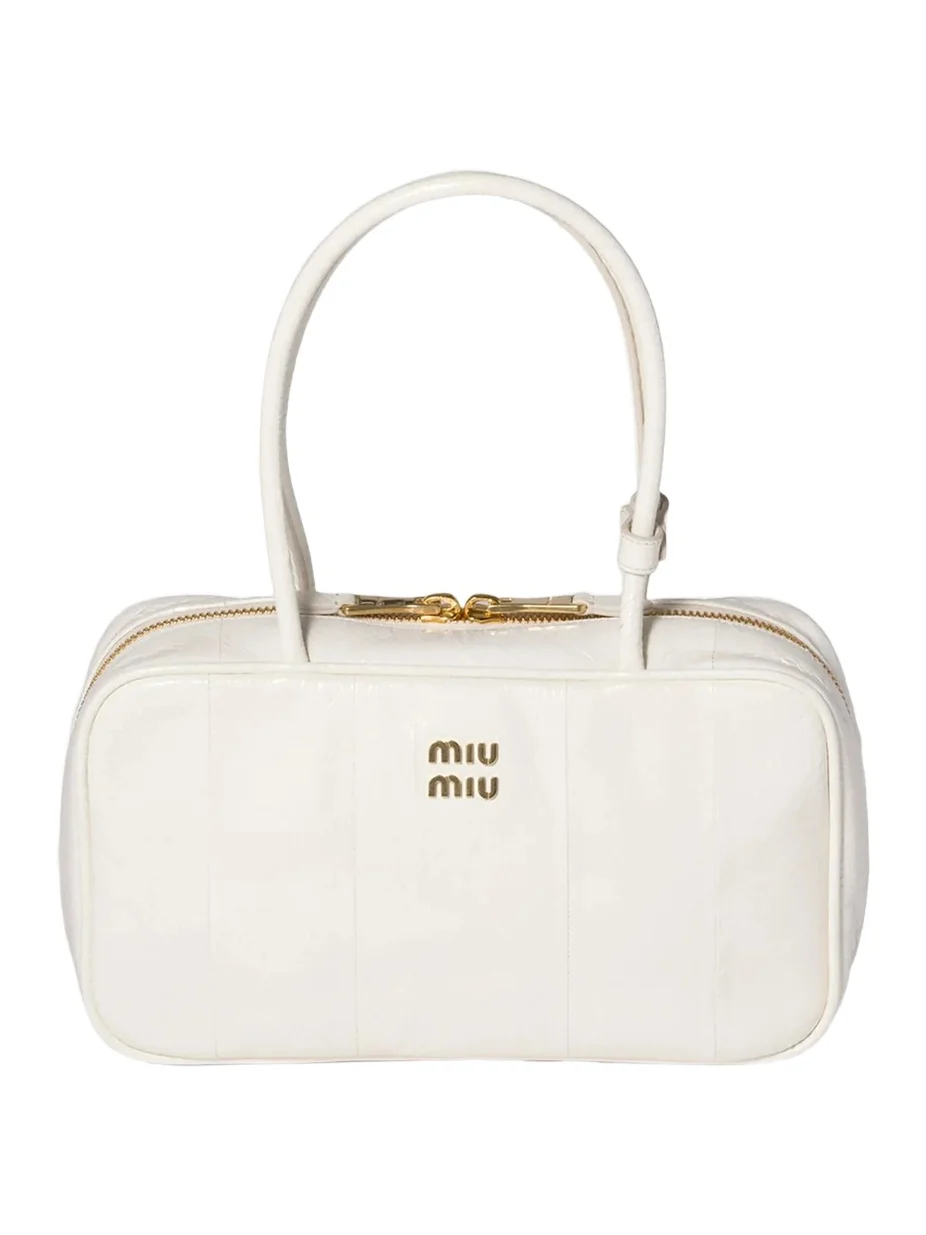 Miu Miu Women's Beau Ayers Leather Top Handle Bag