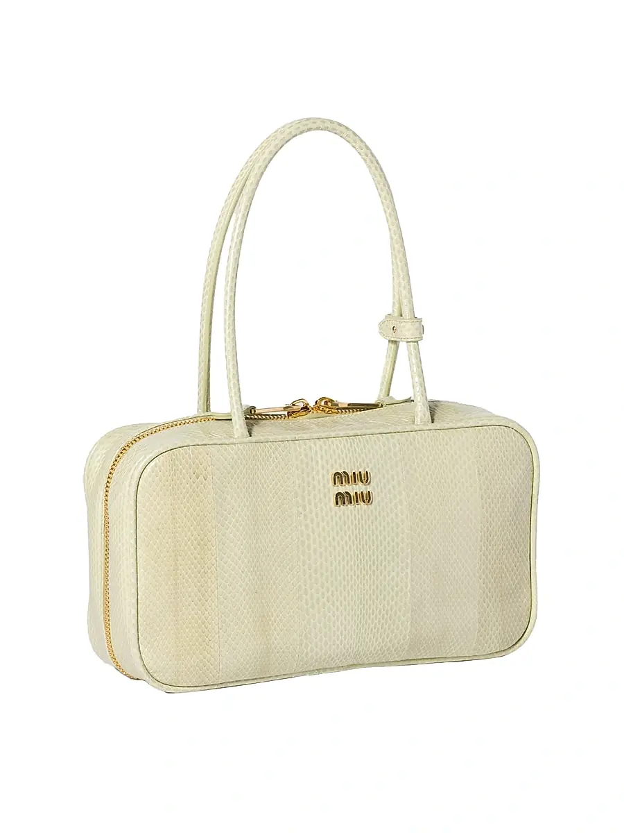 Miu Miu Women's Beau Ayers Leather Top Handle Bag | Thumbnail 5 Miu Miu Women's Beau Ayers Leather Top Handle Bag | Thumbnail 5