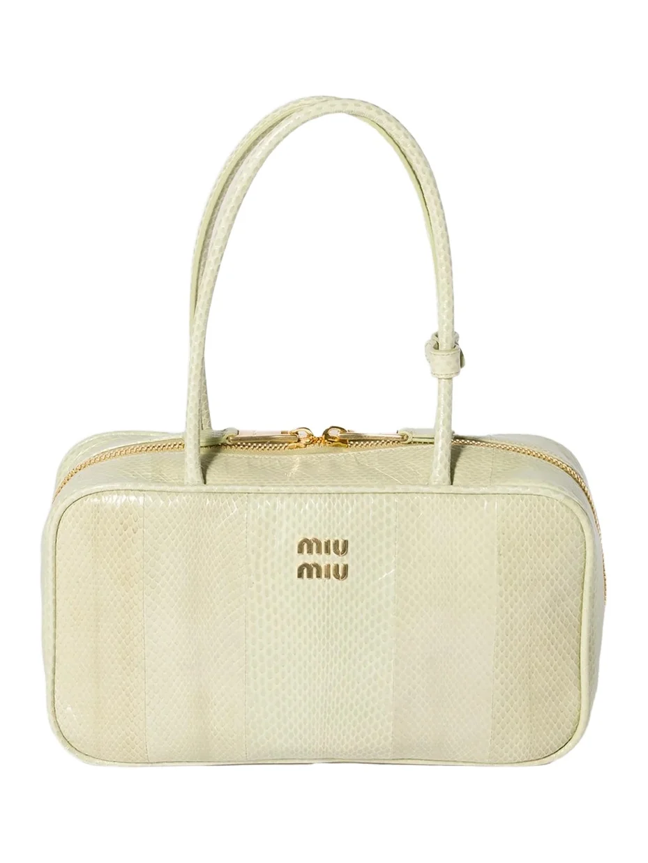Miu Miu Women's Beau Ayers Leather Top Handle Bag