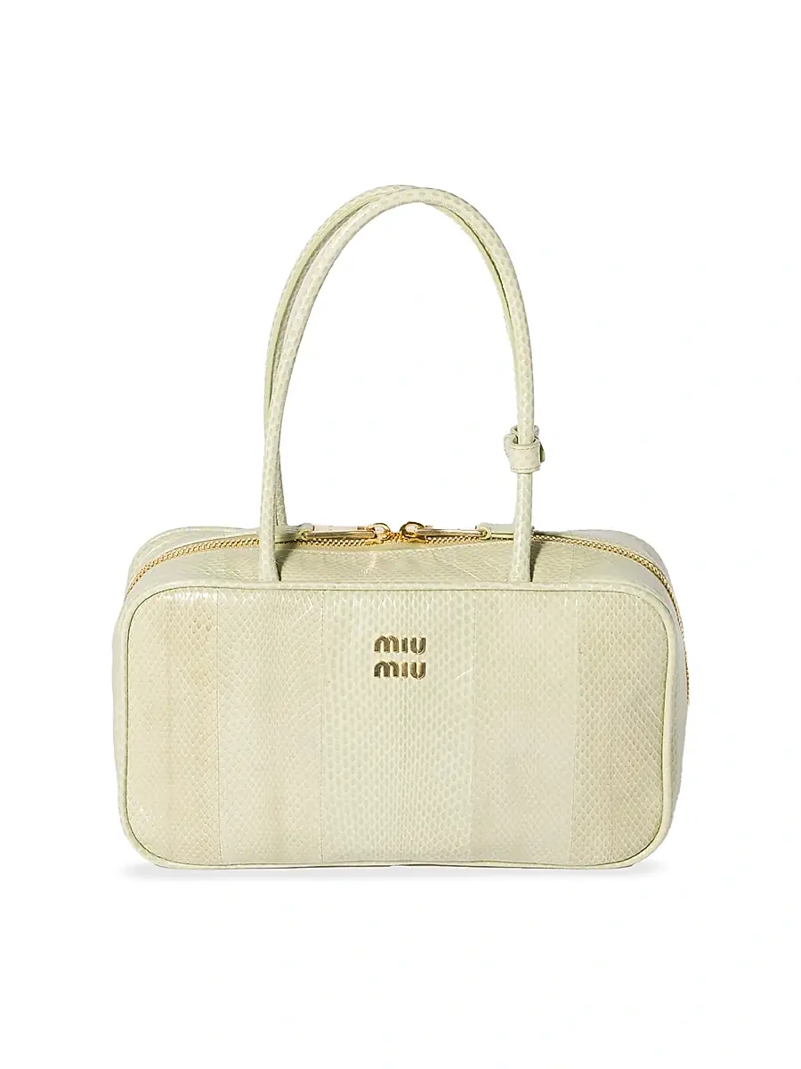 Miu Miu Women's Beau Ayers Leather Top Handle Bag