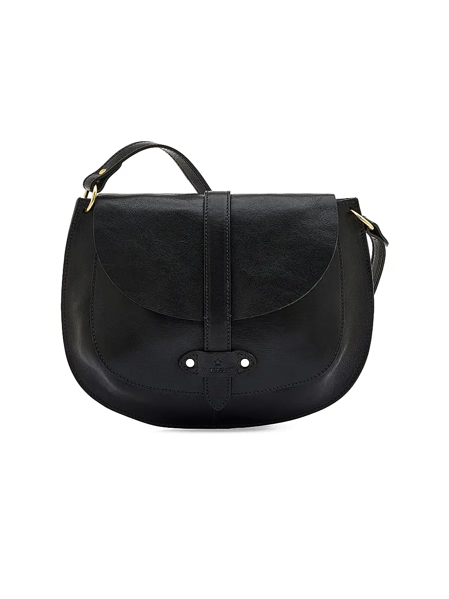 Il Bisonte Women's Archivio Leather Saddle Bag - Nero | Image 1 Il Bisonte Women's Archivio Leather Saddle Bag - Nero | Image 1