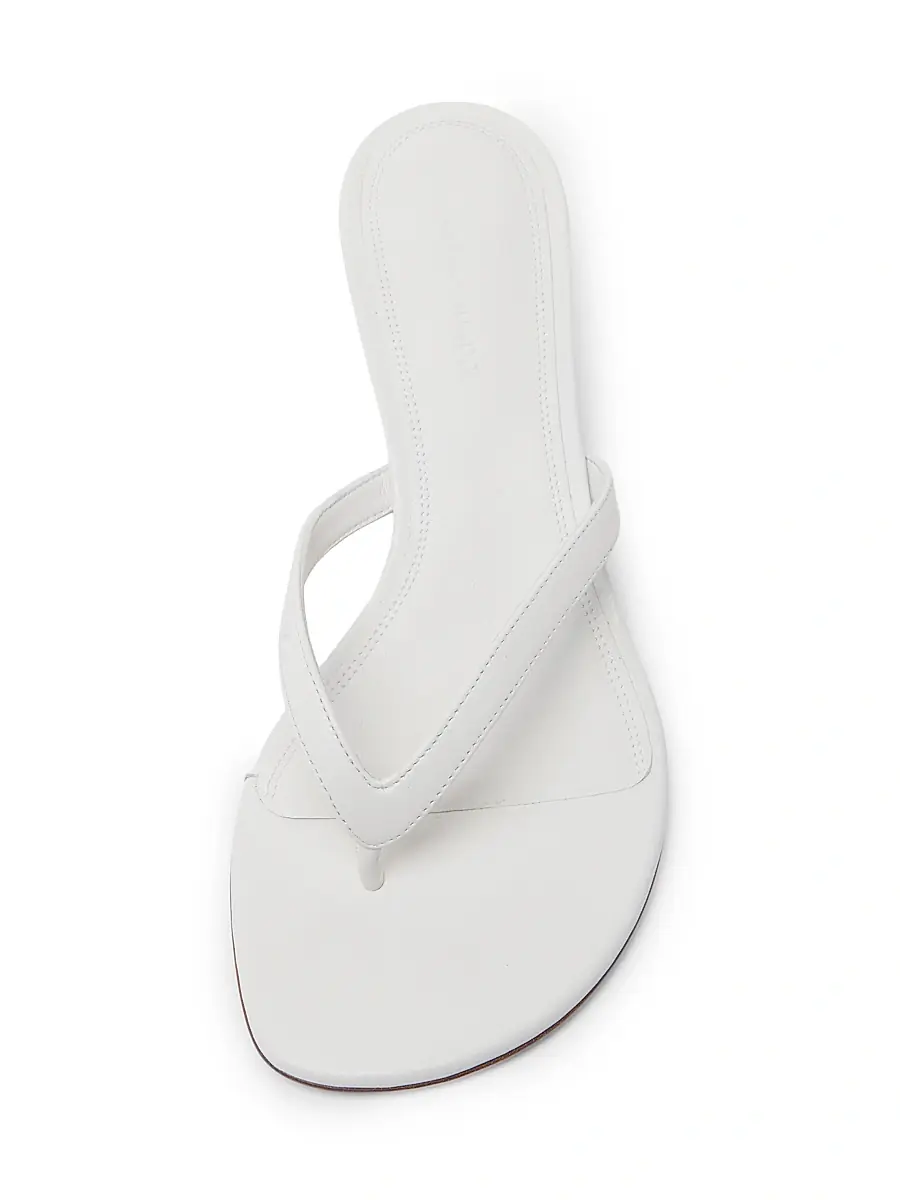 Amina Muaddi Women's Juliette 45MM Leather Thong Sandals | Thumbnail 4
