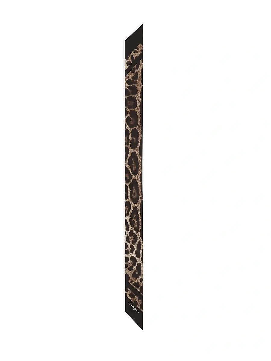 Dolce & Gabbana Women's Leopard-Print Silk Scarf | Image 1 Dolce & Gabbana Women's Leopard-Print Silk Scarf | Image 1