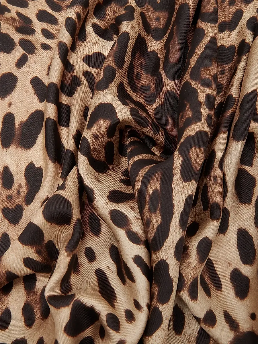 Dolce & Gabbana Women's Leopard-Print Silk Foulard | Thumbnail 3 Dolce & Gabbana Women's Leopard-Print Silk Foulard | Thumbnail 3