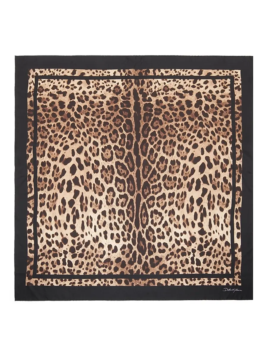 Dolce & Gabbana Women's Leopard-Print Silk Foulard - Leopard | Image 1 Dolce & Gabbana Women's Leopard-Print Silk Foulard - Leopard | Image 1