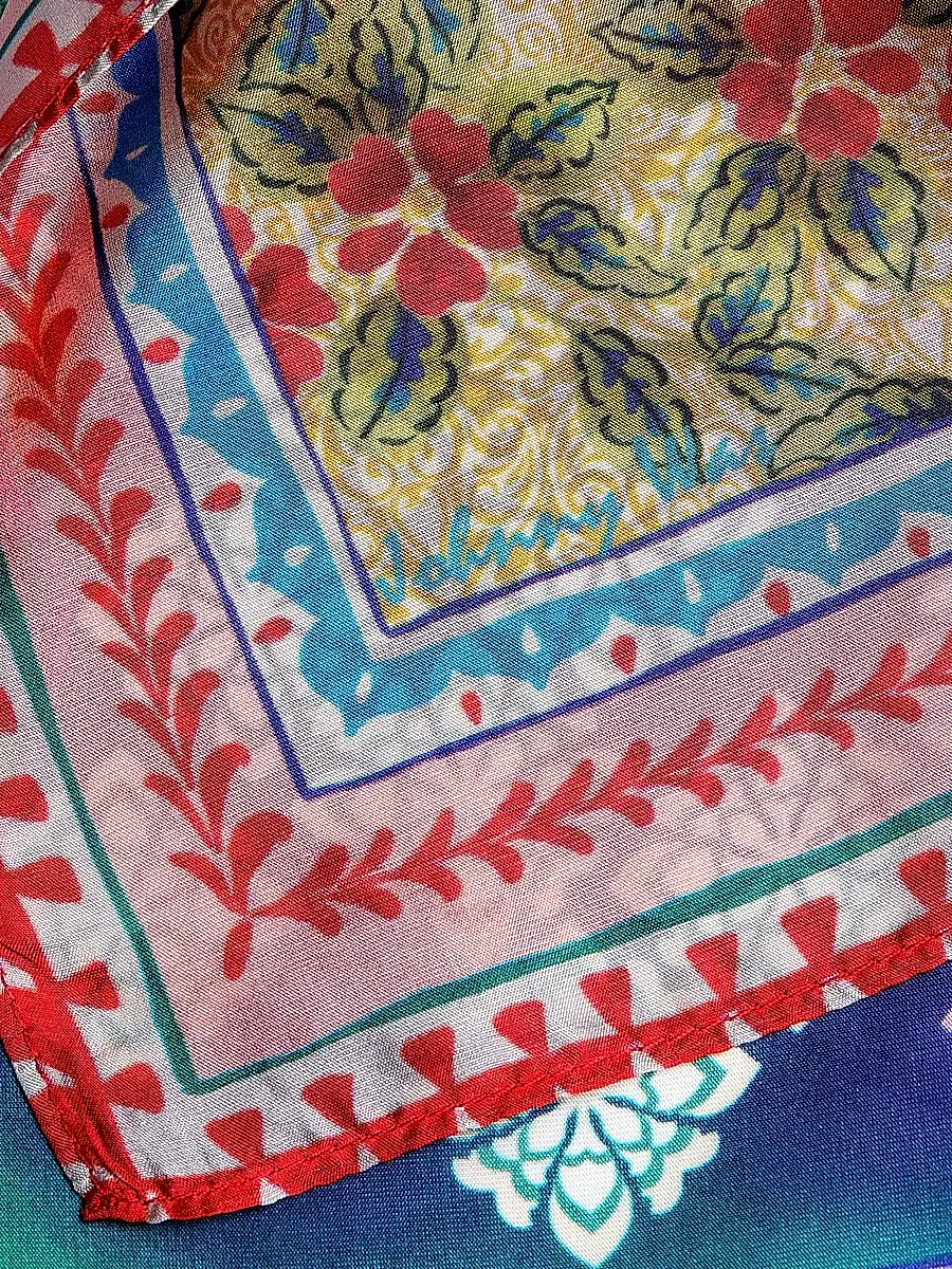 Johnny Was Women's Patchwork Silk Scarf | Thumbnail 4 Johnny Was Women's Patchwork Silk Scarf | Thumbnail 4
