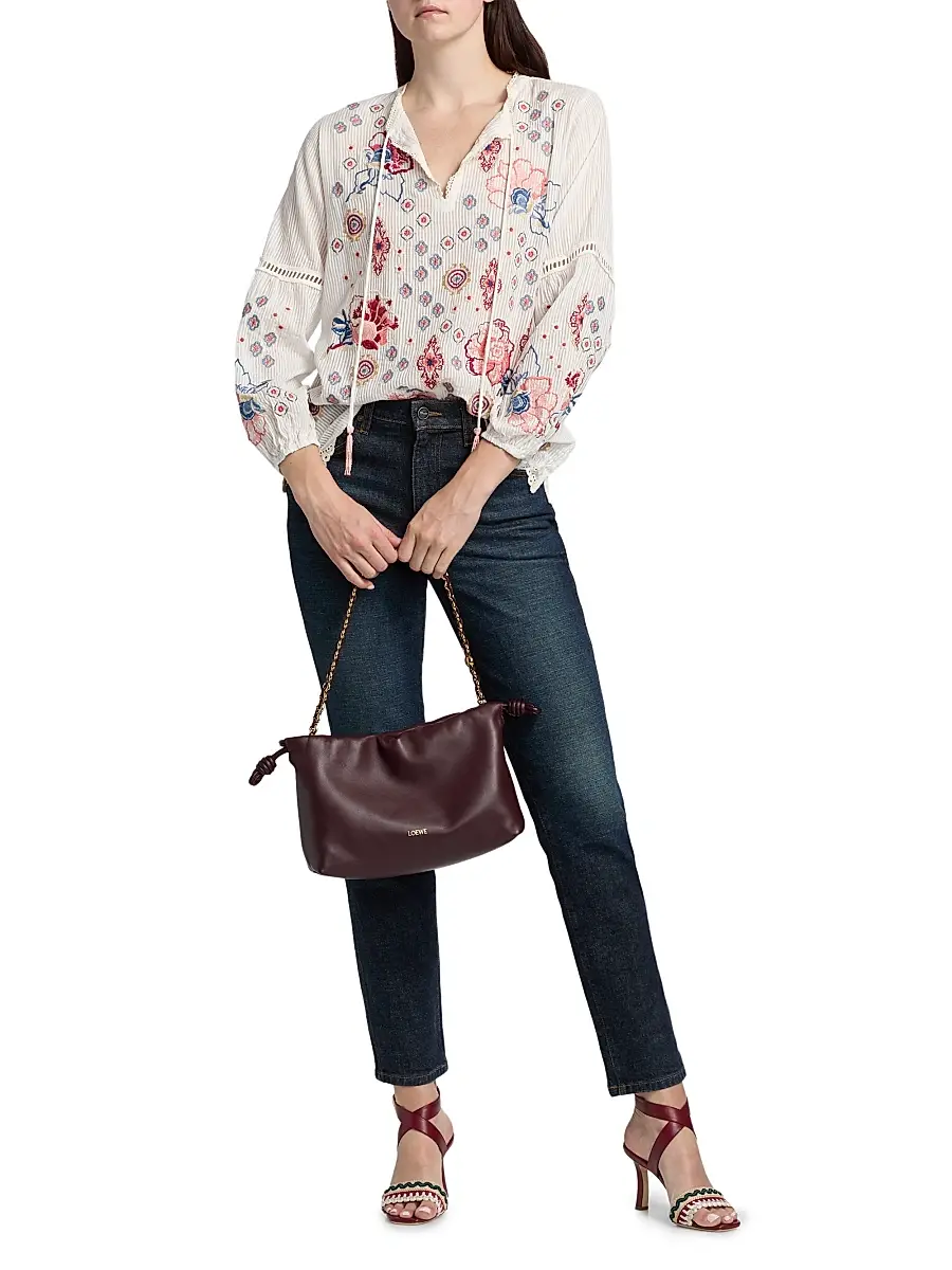Johnny Was Women's Margaret Embroidered Cotton-Silk Blouse | Thumbnail 2 Johnny Was Women's Margaret Embroidered Cotton-Silk Blouse | Thumbnail 2